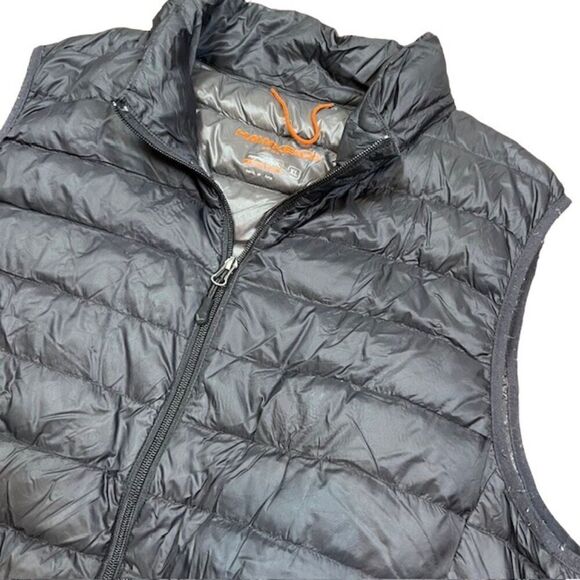 Hawke & Co Duck Down Puffer Vest Charcoal Black Zip Up Pockets Men's Size XL - Picture 2 of 10